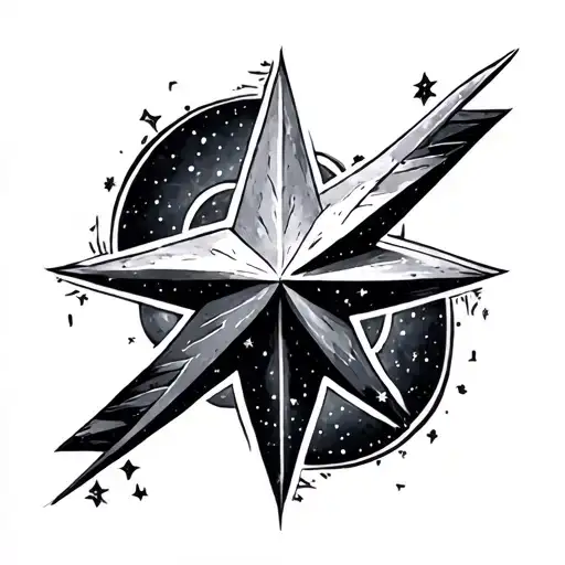 North Star tattoo design idea