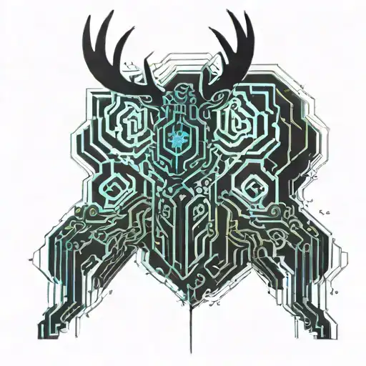 stag Beatle insect tattoo design idea