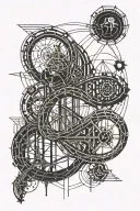 roller coaster libra leo virgo tattoo design idea