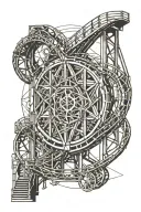 roller coaster libra leo virgo tattoo design idea