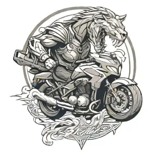 Knight, Dodge Challenger Hellcat, Video Game tattoo design idea