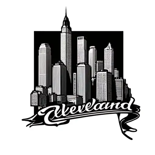 Cleveland Skyline tattoo design idea