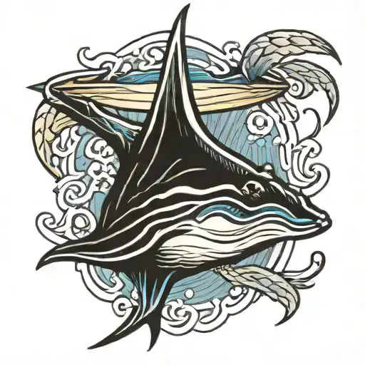 sting ray tattoo design idea