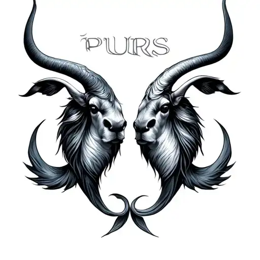 Taurus And Pisces tattoo design idea