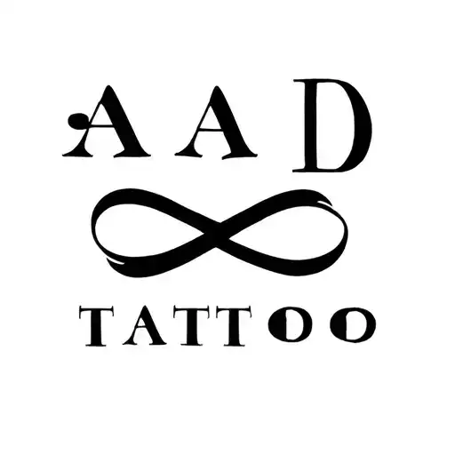 "A D" Infinity Symbol entertwined tattoo design idea