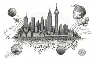 skyline hamburg tattoo design idea