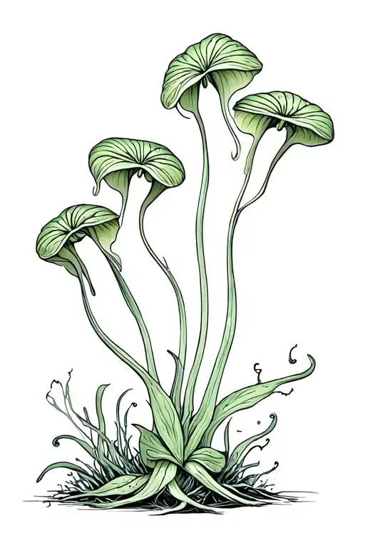 carnivorous plants tattoo design idea