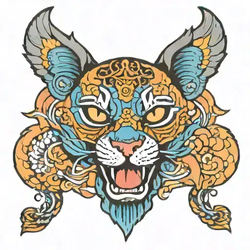 Memphis culture tattoo design idea