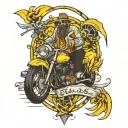 YEllow Mass Death Highway tattoo design idea