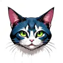 sheet ghost cat tattoo design idea