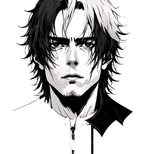 Levi ackerman face only tattoo design idea
