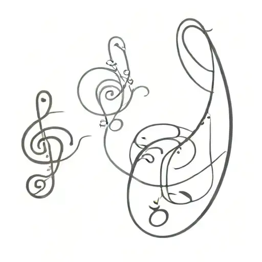 g clef symbol tattoo design idea