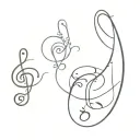 g clef symbol tattoo design idea