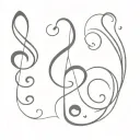 g clef symbol tattoo design idea