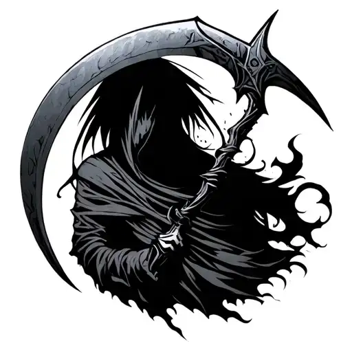 Soul Eater Scythe Silouette tattoo design idea
