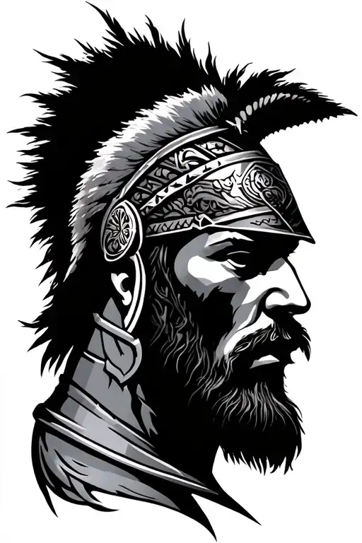 turkish warrior tattoo design idea