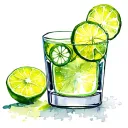 Jigsaw puzzle including tequila shot glass lime tattoo design idea
