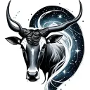 taurus and aquarius constellation merging together tattoo design idea