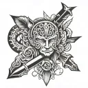 warrior, strength, courage, overcoming suicide survivor tattoo design idea