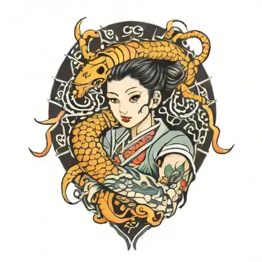 scorpio girl tattoo design idea