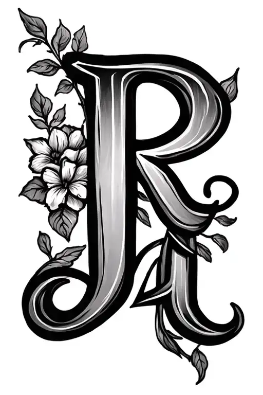 Cursive J R A J tattoo design idea