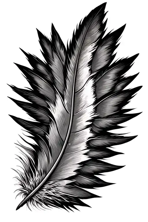 American Indian Feather tattoo design idea
