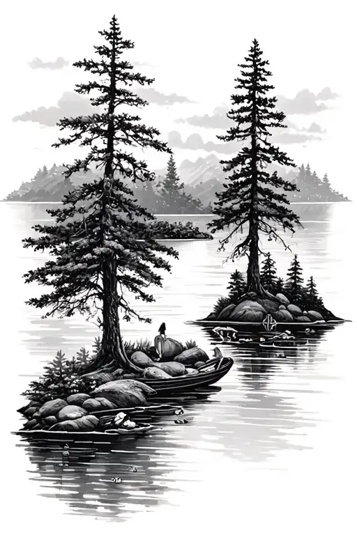 girly nature travel tattoo design idea