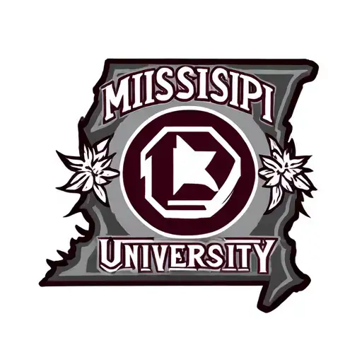 mississippi outline with mississippi state university themes inside tattoo design idea