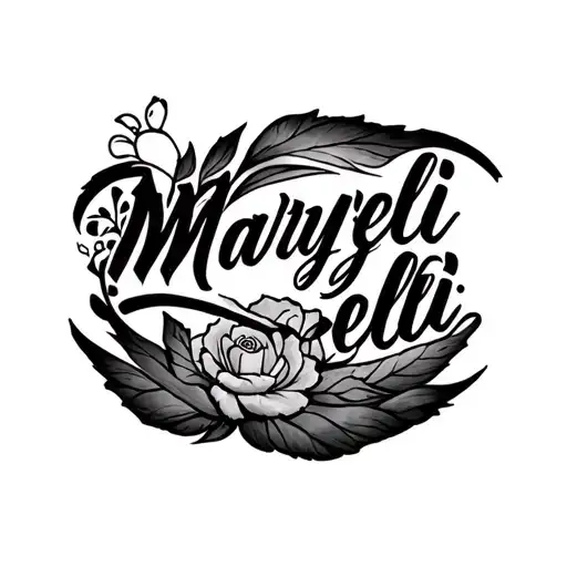 Maryceli written in cursive shaded on forearm tattoo tattoo design idea