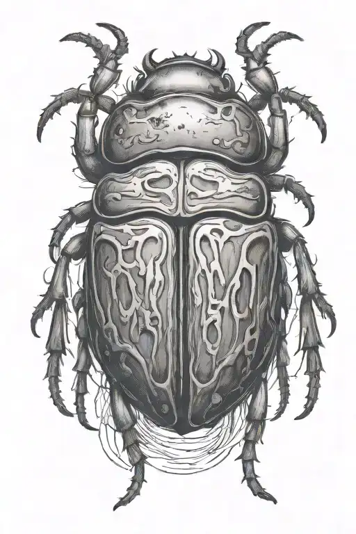 beetle tattoo design idea