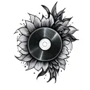 Cd disc tattoo design idea