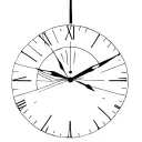 time, clock, time passing, fading away tattoo design idea