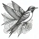 swallow bird tattoo design idea