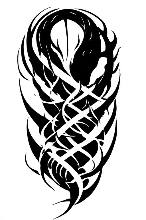 symbiote wrap my arm tattoo design idea