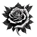 amir and roses  tattoo design idea