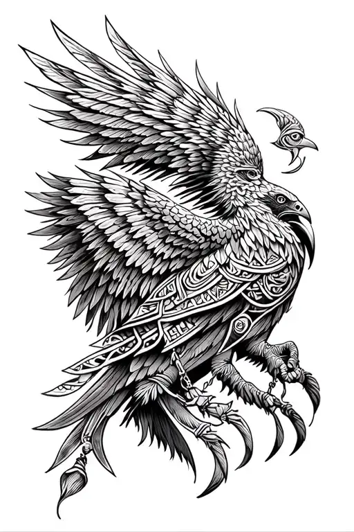 phoenix sandwatch arm tatto aztec warrior tattoo design idea