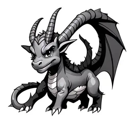 Spyro and Capricorn combination design tattoo design idea