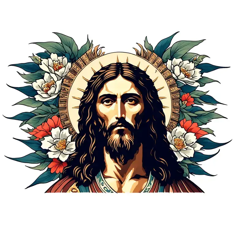 jesus christ tattoo design idea