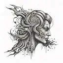 overthinking abstract design featuring tattoo design idea