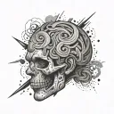 overthinking abstract design featuring tattoo design idea