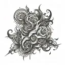 overthinking abstract design featuring tattoo design idea