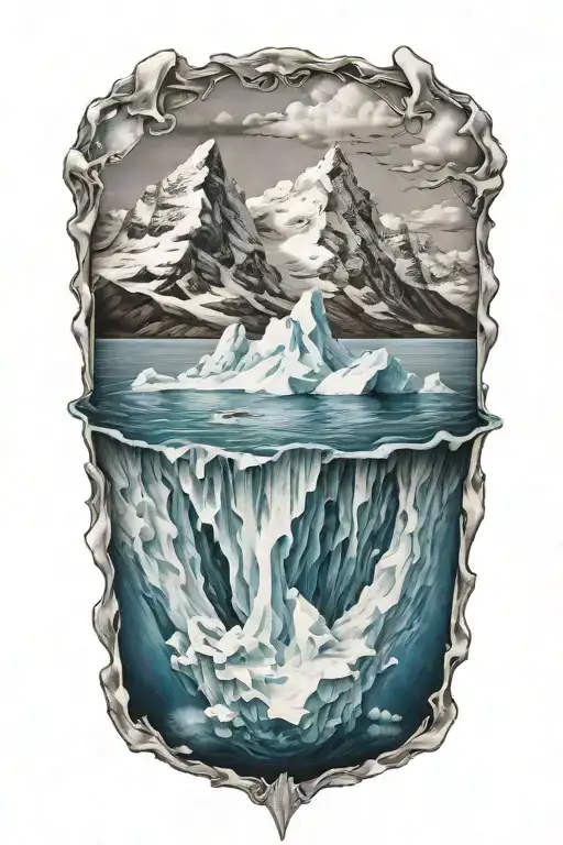 oracs under iceberg tattoo design idea