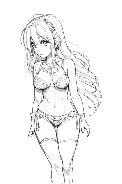 pokemon digimon sexy girl tattoo design idea
