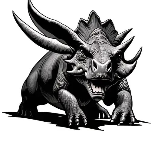 simple triceratops tattoo tattoo design idea