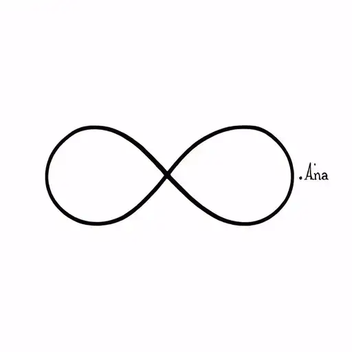 infinity symbol and first name Alain and Ana tattoo design idea