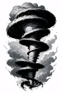 Tornado tattoo design idea