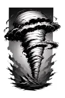 Tornado tattoo design idea
