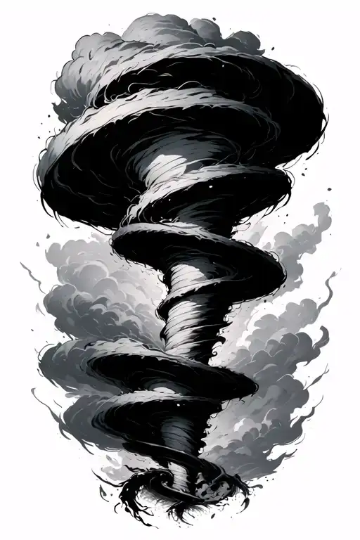 Tornado tattoo design idea