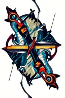 compound Bow archery bow tattoo design idea