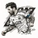 Leo Messi tattoo design idea